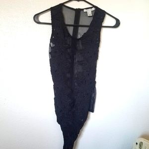 Mind Code Sheer Floral Bodysuit